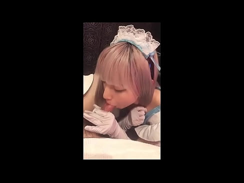 ❤️ Јапански идол [маиука], костим француске собарице, први део, пушење и дркање са лосионом Хард порно код нас ☑